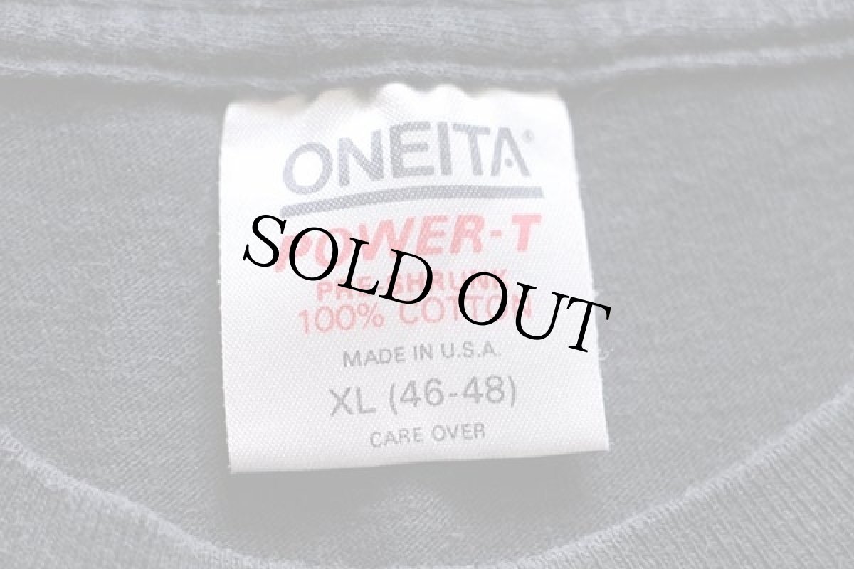 画像5: 80s USA製 Laguna Beach 両面プリント アート コットンTシャツ 黒 フェード XL (5)