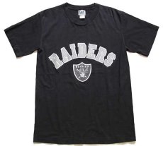 画像2: 00s Leeリー×VF KNITWEAR NFL RAIDERSレイダース コットンTシャツ 黒 (2)