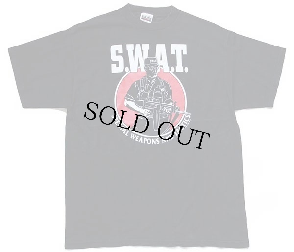 画像2: 90s USA製 S.W.A.T. コットンTシャツ 黒 XL (2)
