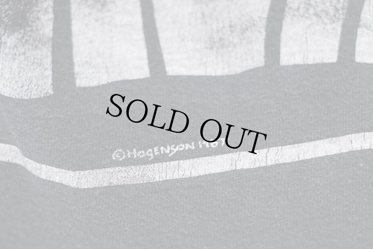 画像4: 80s USA製 Laguna Beach 両面プリント アート コットンTシャツ 黒 フェード XL (4)