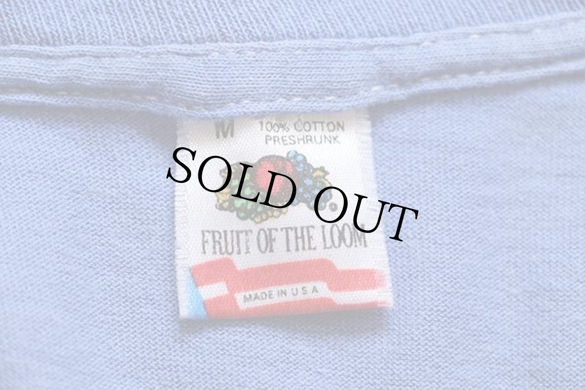 画像5: 90s USA製 MOONEYES ムーンアイズ We Love The Drop 両面 蛍光プリント コットンTシャツ 青紫 (5)