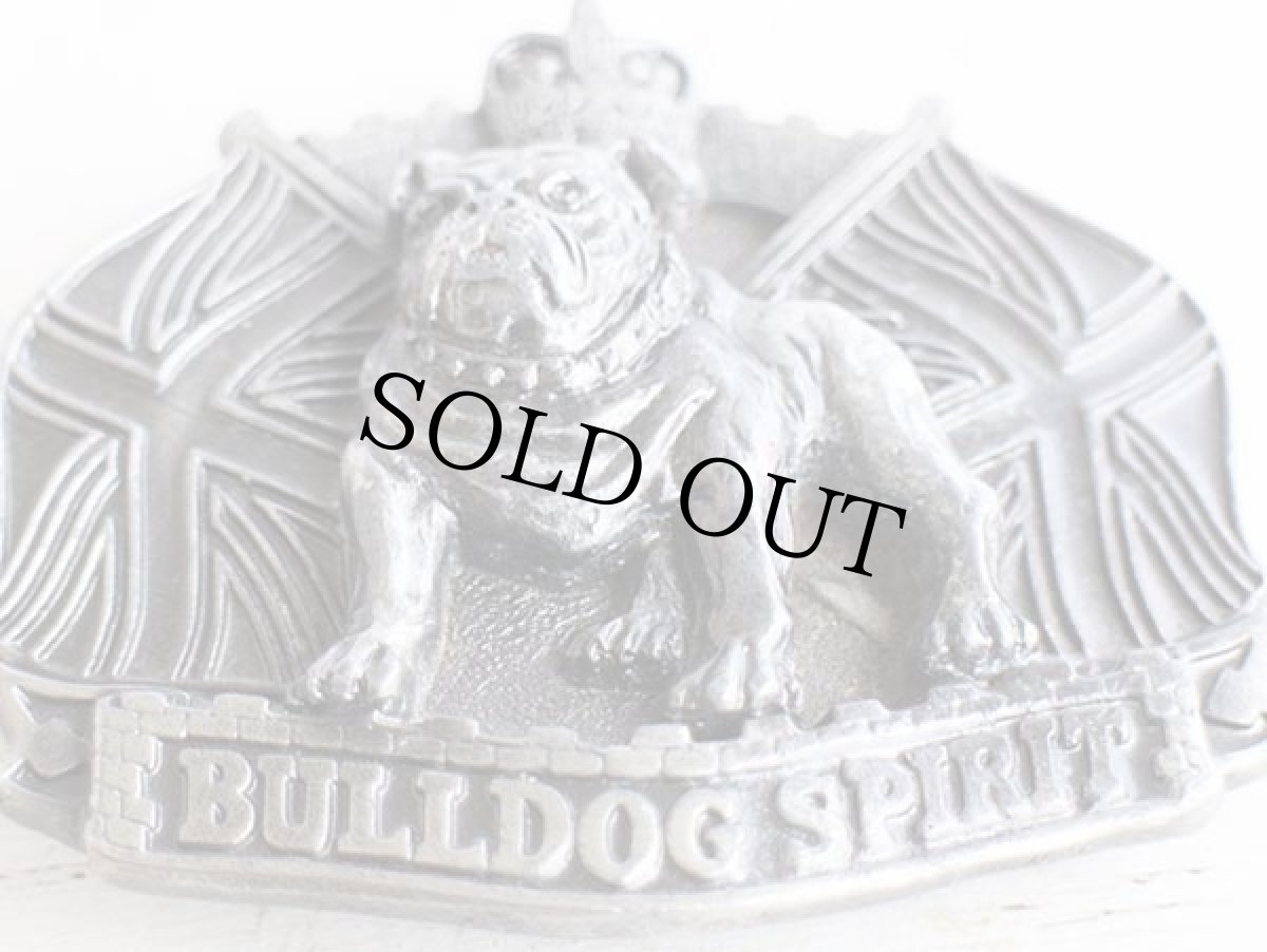 画像4: 90s USA製 BULLDOG SPIRIT ブルドッグ バックル★ベルト (4)