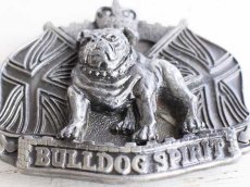 画像4: 90s USA製 BULLDOG SPIRIT ブルドッグ バックル★ベルト (4)