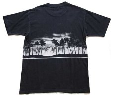 画像3: 80s USA製 Laguna Beach 両面プリント アート コットンTシャツ 黒 フェード XL (3)