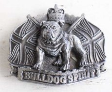 画像1: 90s USA製 BULLDOG SPIRIT ブルドッグ バックル★ベルト (1)