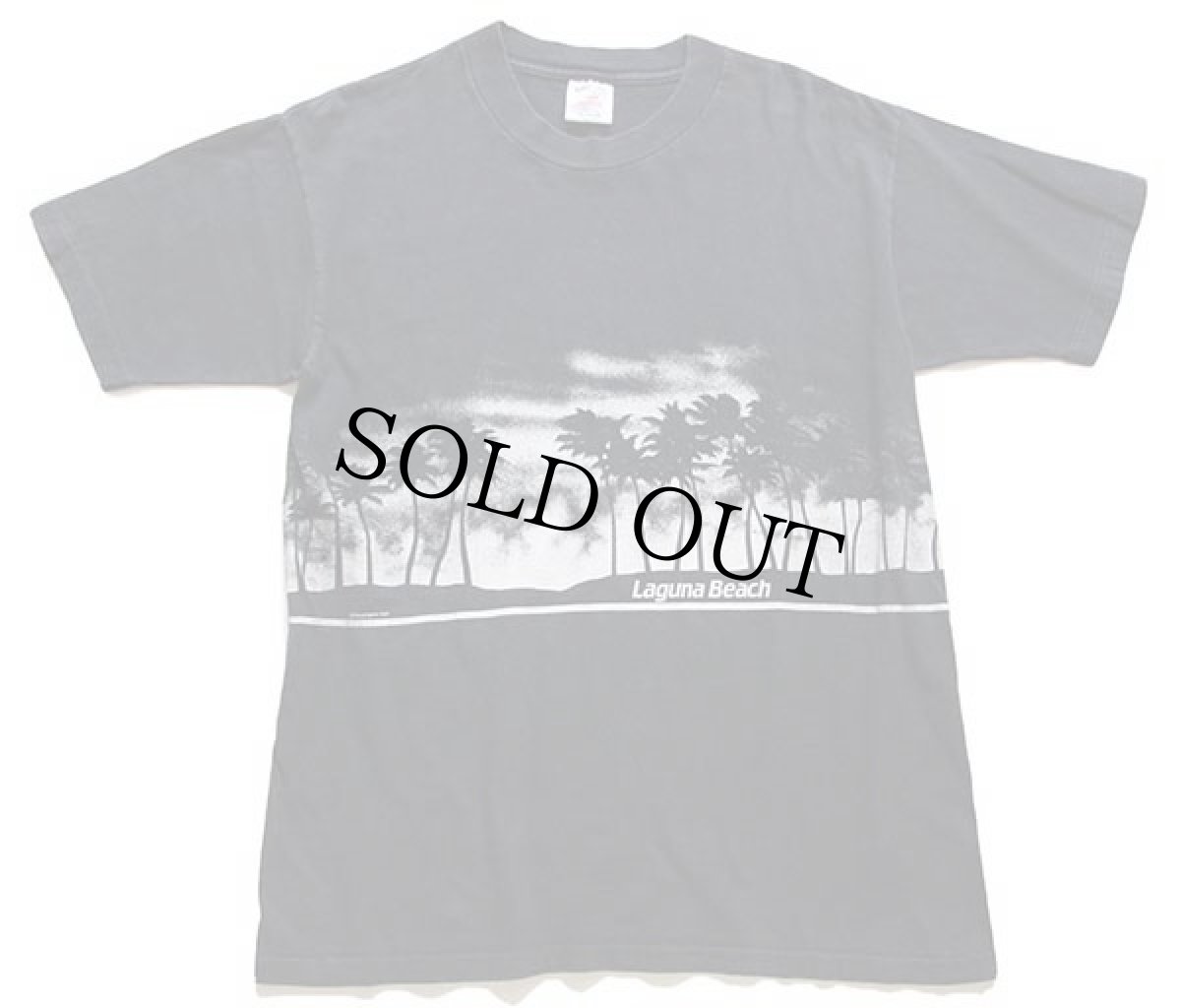 画像2: 80s USA製 Laguna Beach 両面プリント アート コットンTシャツ 黒 フェード XL (2)