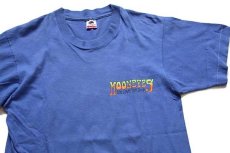 画像1: 90s USA製 MOONEYES ムーンアイズ We Love The Drop 両面 蛍光プリント コットンTシャツ 青紫 (1)