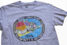 画像1: DISNEYディズニー PIXAR TOY STORYトイストーリー BUZZ LIGHTYEARバズライトイヤー 1995 Tシャツ 杢グレー S (1)