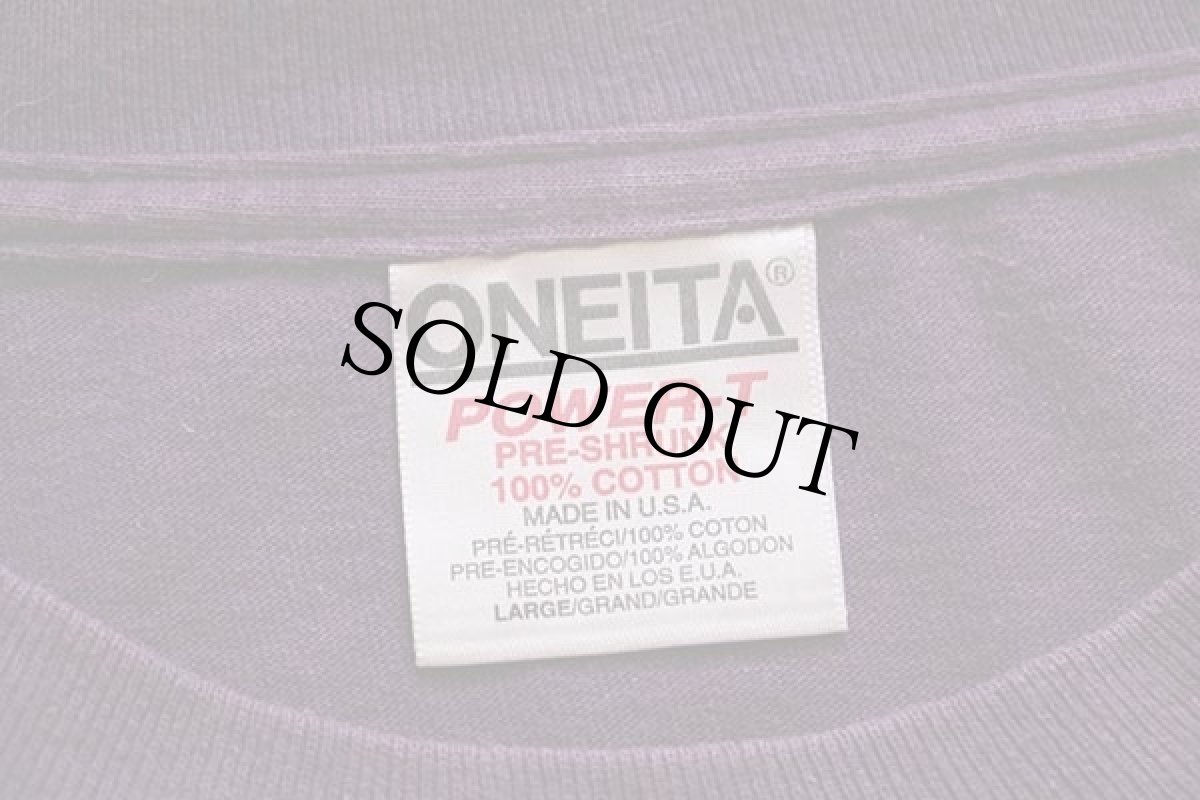 画像5: 90s USA製 ウルフ アート コットン 長袖Tシャツ 紫 L (5)