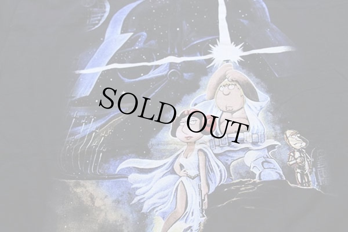 画像5: デッドストック★00s FOX Family Guyファミリーガイ STAR WARSスターウォーズ コットンTシャツ 黒 XL (5)