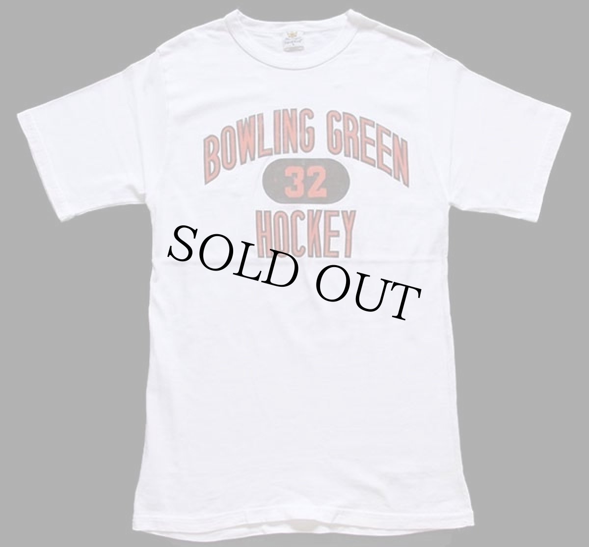 画像2: 80s Sand-Knit BOWLING GREEN HOCKEY 三段 コットンTシャツ 白 L (2)