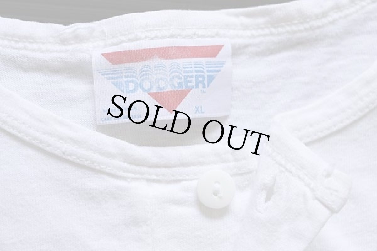 画像5: 80s USA製 RAINBOW PLAY SYSTEMS,INC.ロゴ 3 ナンバリング ヘンリーネック コットンTシャツ 白 XL (5)