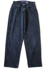 画像2: 90s USA製 Levi'sリーバイス silverTabシルバータブ BAGGY カラーデニムパンツ 後染め 紺 w30 L32 (2)