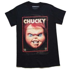 画像2: 00s Child's Playチャイルドプレイ CHUCKYチャッキー コットンTシャツ 黒 S (2)