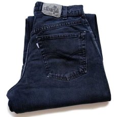 画像1: 90s USA製 Levi'sリーバイス silverTabシルバータブ BAGGY カラーデニムパンツ 後染め 紺 w30 L32 (1)