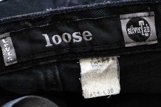 画像6: 90s Levi'sリーバイス silverTabシルバータブ loose ブラック デニムパンツ 後染め w38 L30 (6)