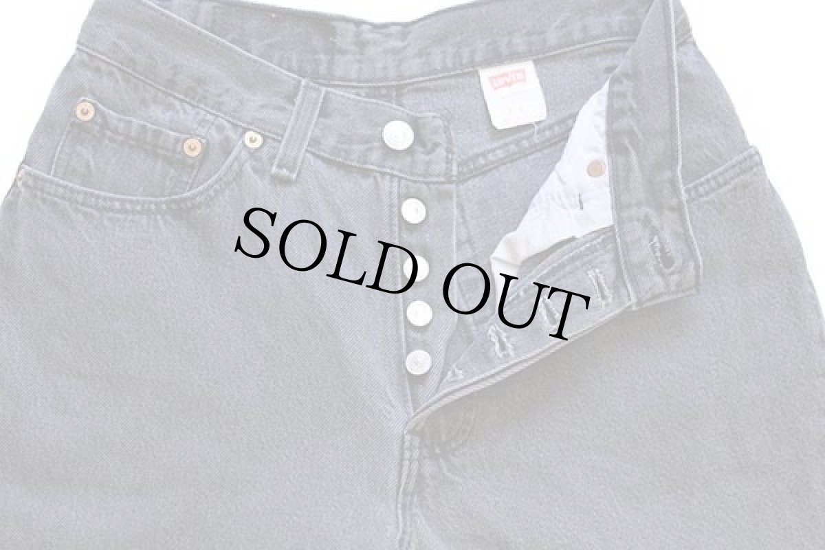 画像4: 90s USA製 Levi'sリーバイス 13501 ブラック デニムパンツ 7S (4)