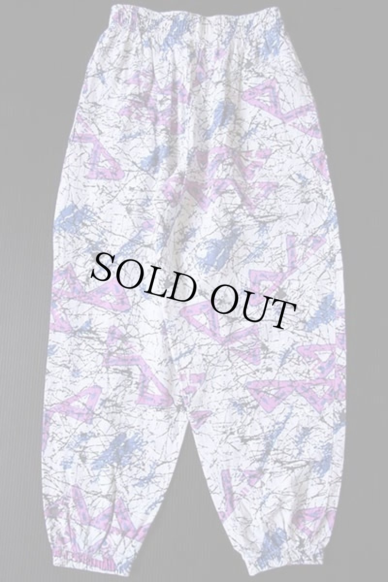 画像3: 90s USA製 INTERNATIONAL BAGGYZ 総柄 コットン イージーパンツ S (3)