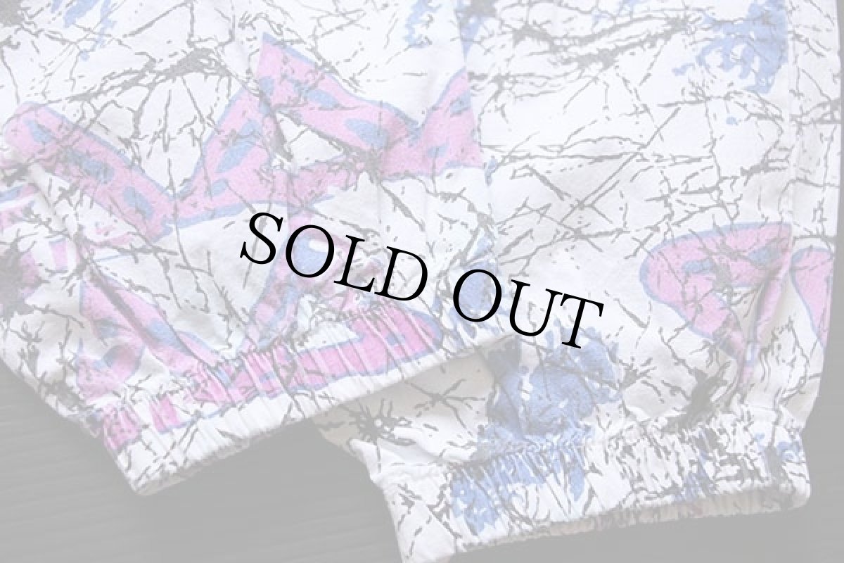 画像6: 90s USA製 INTERNATIONAL BAGGYZ 総柄 コットン イージーパンツ S (6)