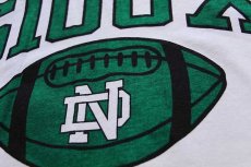 画像4: 80s USA製 Championチャンピオン SIOUX FOOTBALL フットボール 染み込みプリント コットンTシャツ 生成り XXL (4)