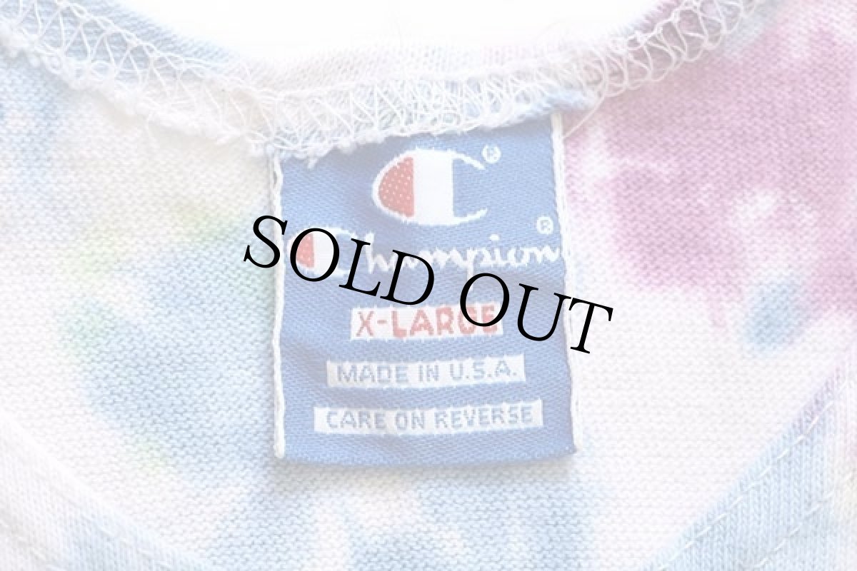 画像4: 90s USA製 Championチャンピオン タイダイ染め コットン タンクトップ XL (4)