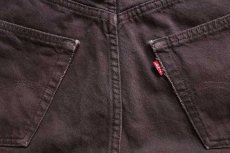 画像8: 90s フランス製 Levi'sリーバイス 501 カラーデニムパンツ 後染め 焦げ茶 w28★ユーロ (8)