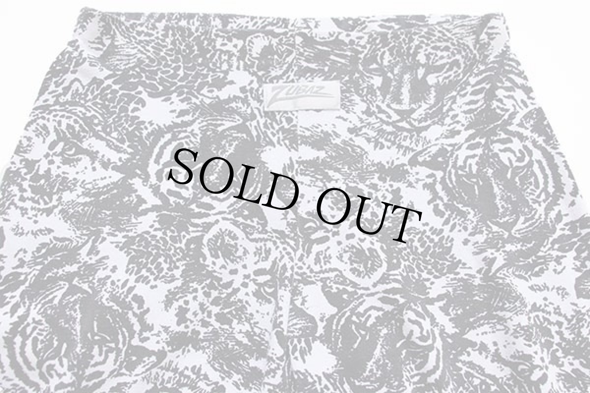 画像4: 90s USA製 ZUBAZ タイガー&レオパード 総柄 イージーパンツ S (4)