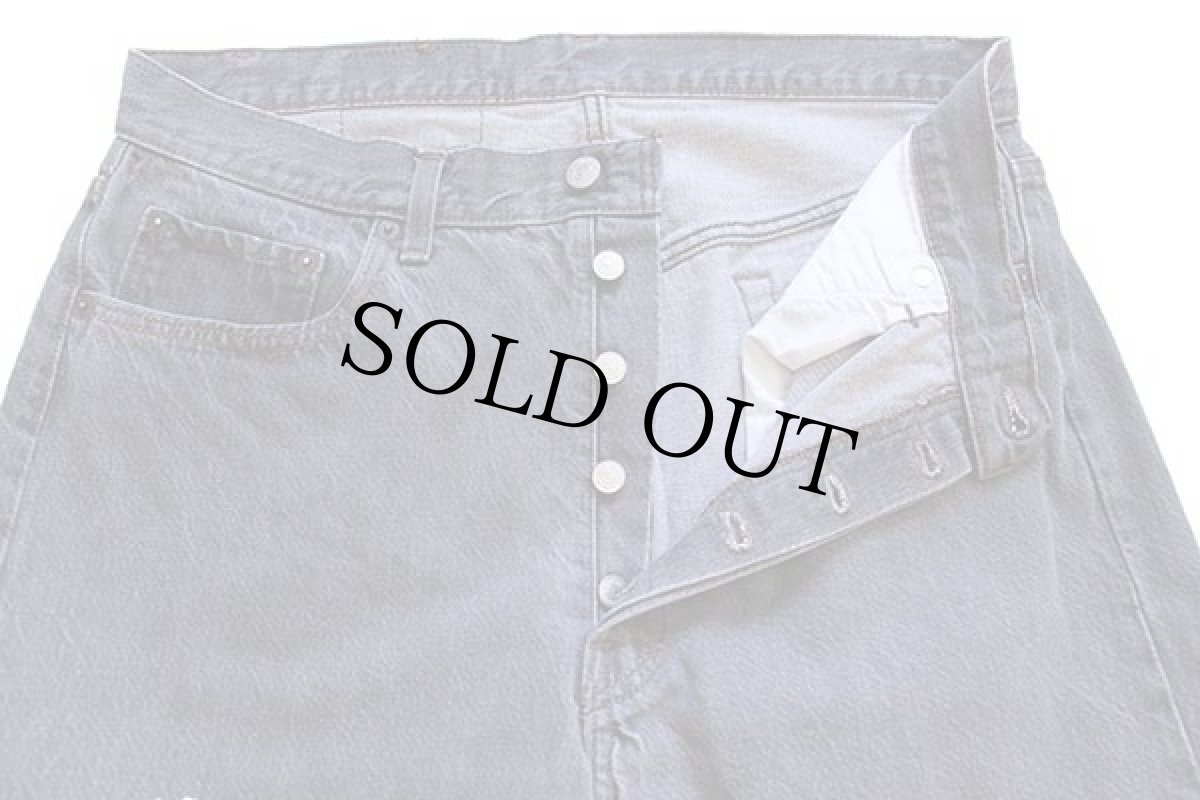 画像4: 80s USA製 Levi'sリーバイス 501 先染め ブラック デニムパンツ w36 L32 (4)