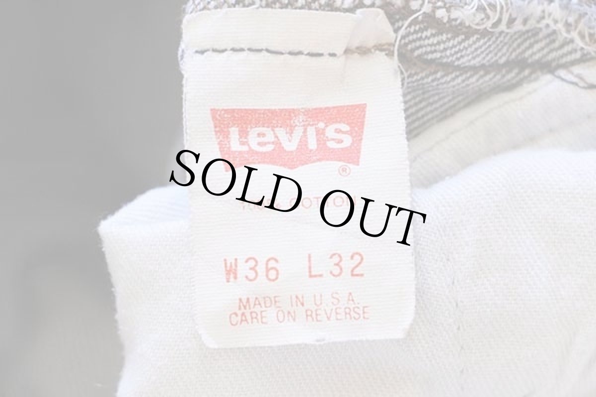画像6: 80s USA製 Levi'sリーバイス 501 先染め ブラック デニムパンツ w36 L32 (6)