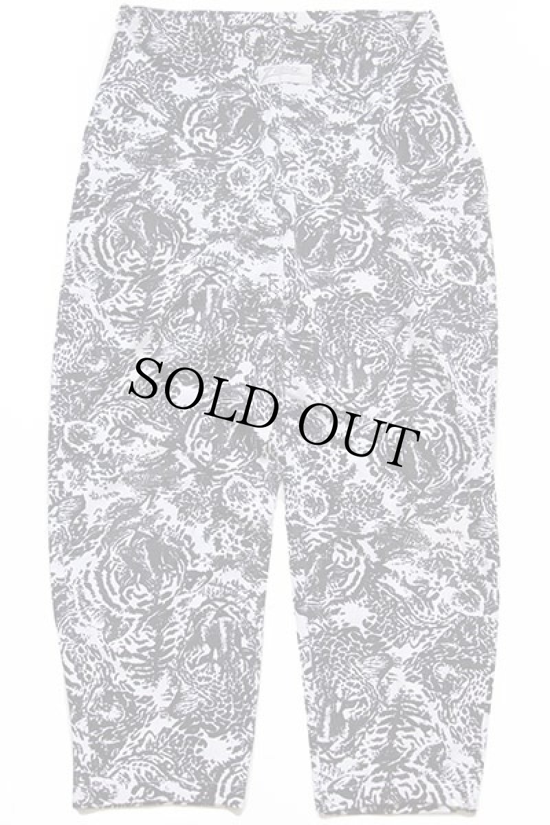 画像2: 90s USA製 ZUBAZ タイガー&レオパード 総柄 イージーパンツ S (2)