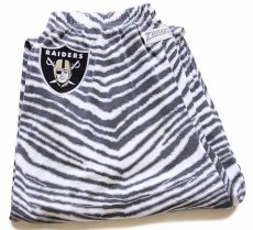 画像1: 90s USA製 ZUBAZ NFL RAIDERSレイダース フェルトパッチ ゼブラ柄 イージーパンツ XL (1)