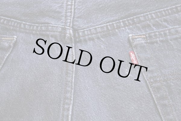80s USA製 Levi'sリーバイス 501 先染め ブラック デニムパンツ w36