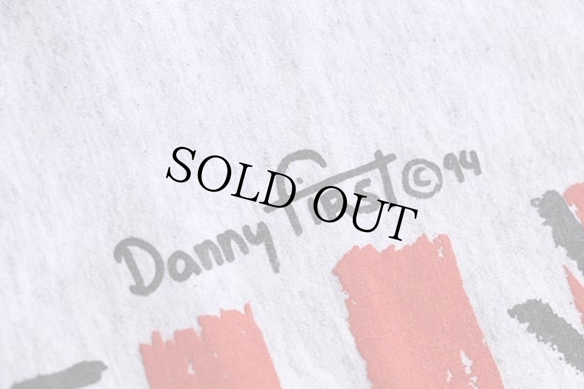 画像4: 90s USA製 Danny first HONOLULU HAWAII 星条旗 バンダナ アート コットンTシャツ 杢ライトグレー L (4)