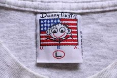 画像5: 90s USA製 Danny first HONOLULU HAWAII 星条旗 バンダナ アート コットンTシャツ 杢ライトグレー L (5)