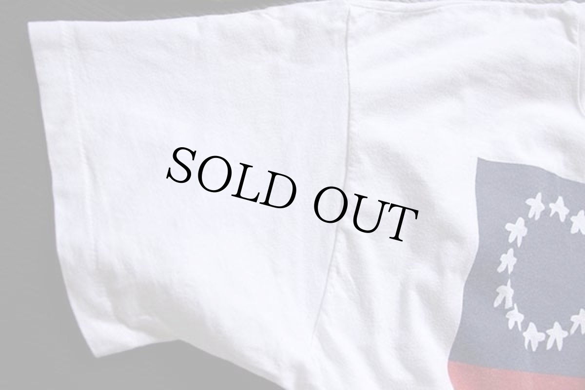 画像6: 80s USA製 Hanes 13スター 星条旗 アート コットンTシャツ 白 XL (6)
