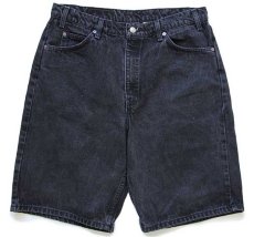 画像1: 90s メキシコ製 Levi'sリーバイス 550 ブラックデニム ショートパンツ w36★ショーツ (1)