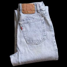 画像1: 80s USA製 Levi'sリーバイス 17501 ヒッコリー ストライプ デニムパンツ 5 (1)