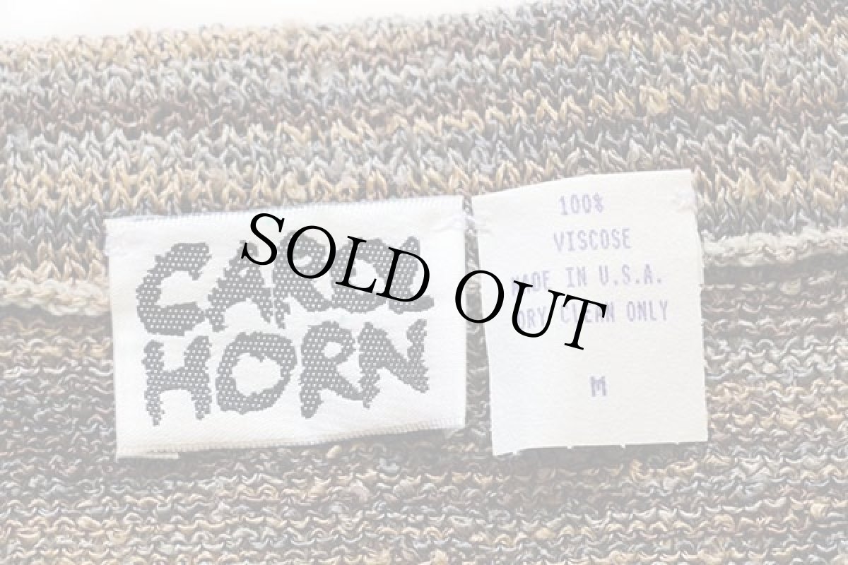 画像3: 90s USA製 CAROL HORN ラグ柄 マキシ丈 レーヨン ニット スカート M (3)