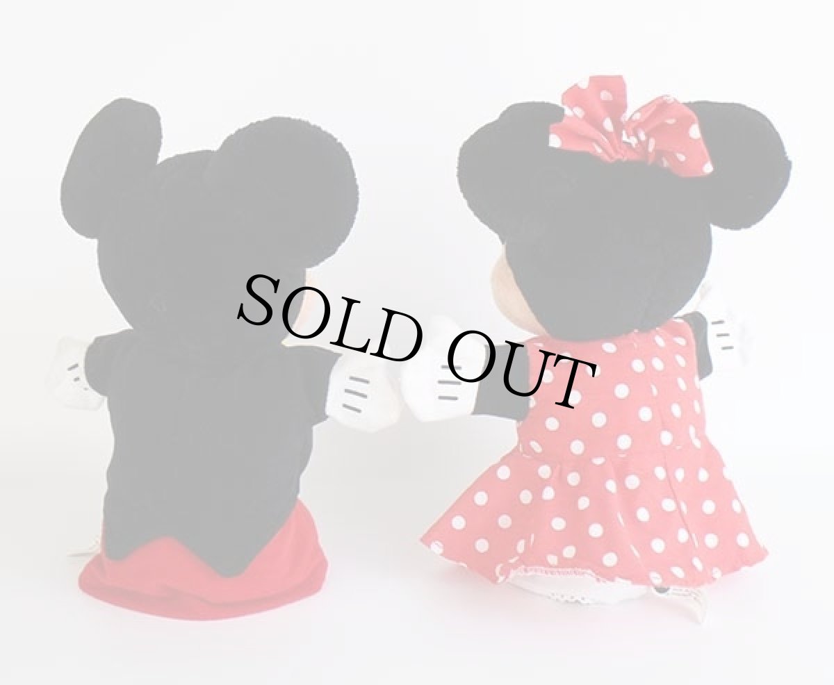 画像2: 90s MATTEL Disneyディズニー ミッキー&ミニー マウス ハンドパペット ドール 2体セット★ぬいぐるみ (2)