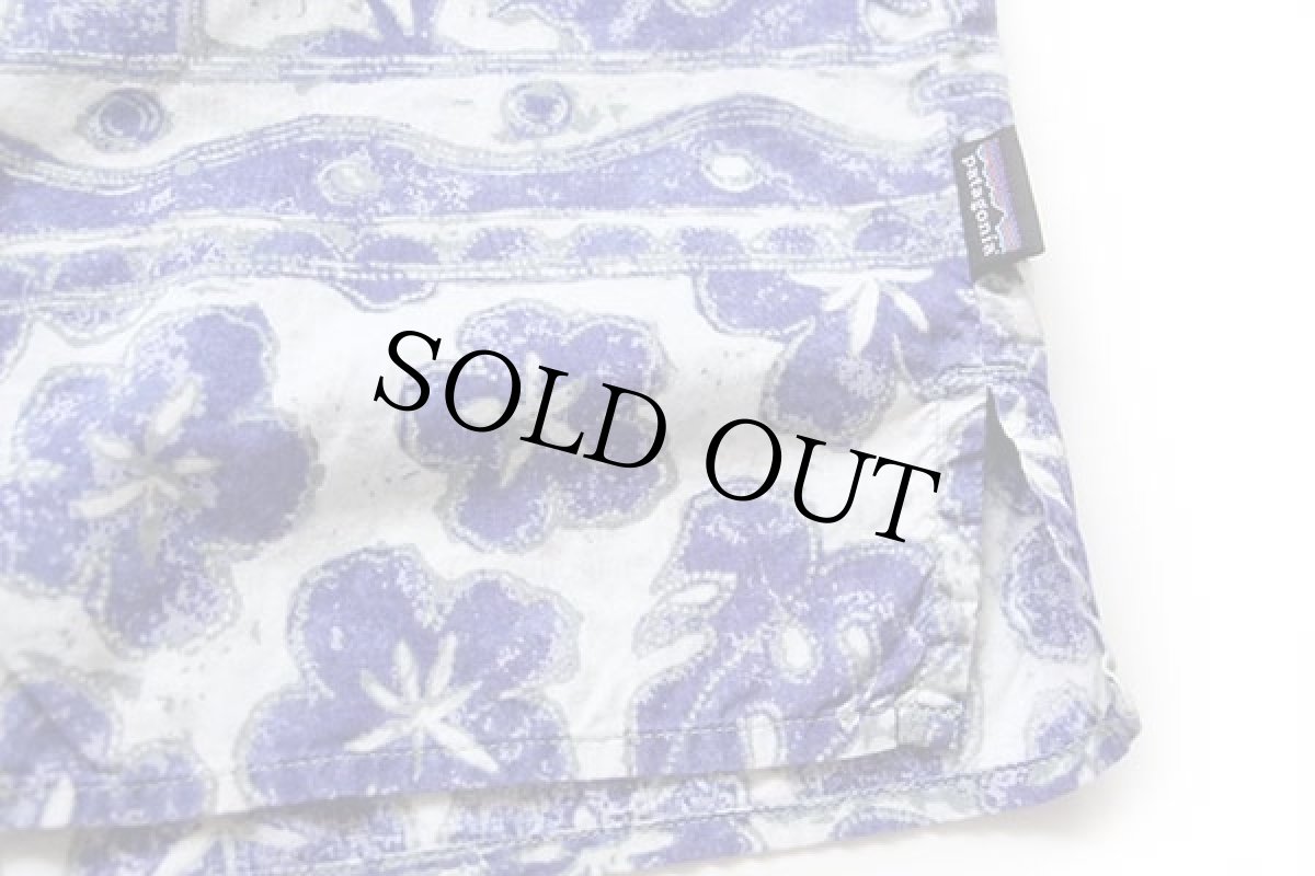 画像6: 00s トルコ製 patagoniaパタゴニア リーフ&花柄 オーガニックコットン アロハシャツ KIDS M (6)