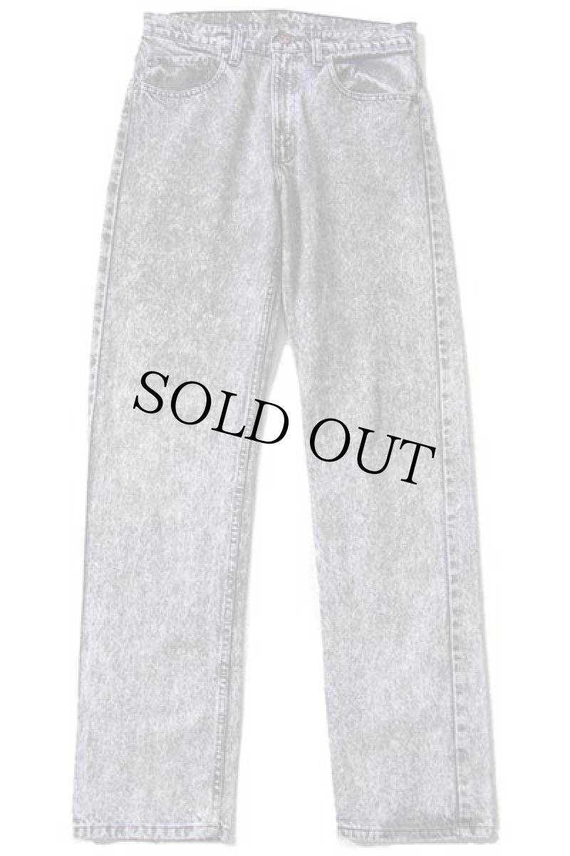 画像2: 80s USA製 Levi'sリーバイス 505 ケミカルウォッシュ ブラック デニムパンツ w33 L34★アシッド (2)