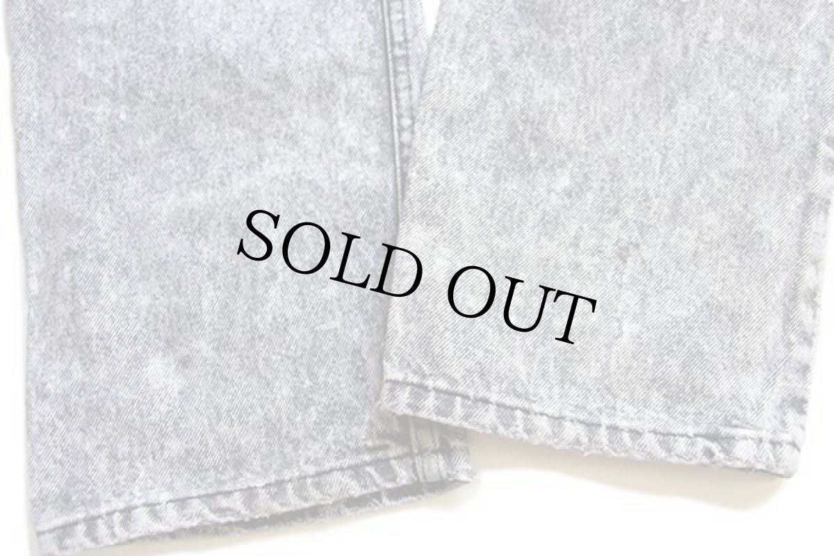 画像9: 80s USA製 Levi'sリーバイス 505 ケミカルウォッシュ ブラック デニムパンツ w33 L34★アシッド (9)