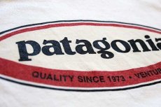 画像4: 90s トルコ製 patagoniaパタゴニア Beneficial T's オーバル ロゴ オーガニックコットンTシャツ 生成り XS (4)