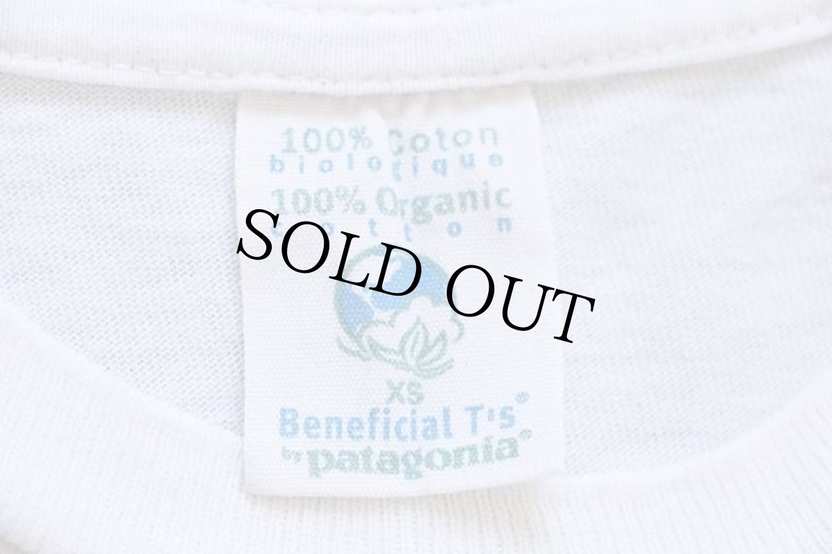 画像5: 90s トルコ製 patagoniaパタゴニア Beneficial T's オーバルロゴ オーガニックコットンTシャツ 生成り XS (5)