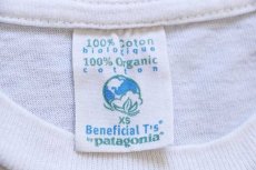 画像5: 90s トルコ製 patagoniaパタゴニア Beneficial T's オーバル ロゴ オーガニックコットンTシャツ 生成り XS (5)