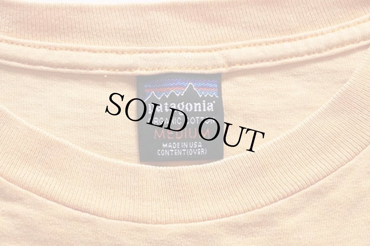 画像5: 90s USA製 patagoniaパタゴニア マウンテンウェーブ オーガニックコットンTシャツ オレンジ M (5)