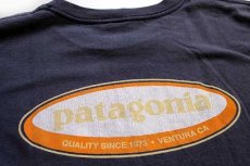 画像4: 90s USA製 patagoniaパタゴニア Beneficial T's オーバル ロゴ オーガニックコットンTシャツ チャコールグレー フェード S (4)