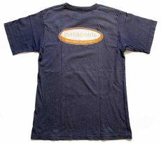 画像1: 90s USA製 patagoniaパタゴニア Beneficial T's オーバルロゴ オーガニックコットンTシャツ チャコールグレー フェード S (1)