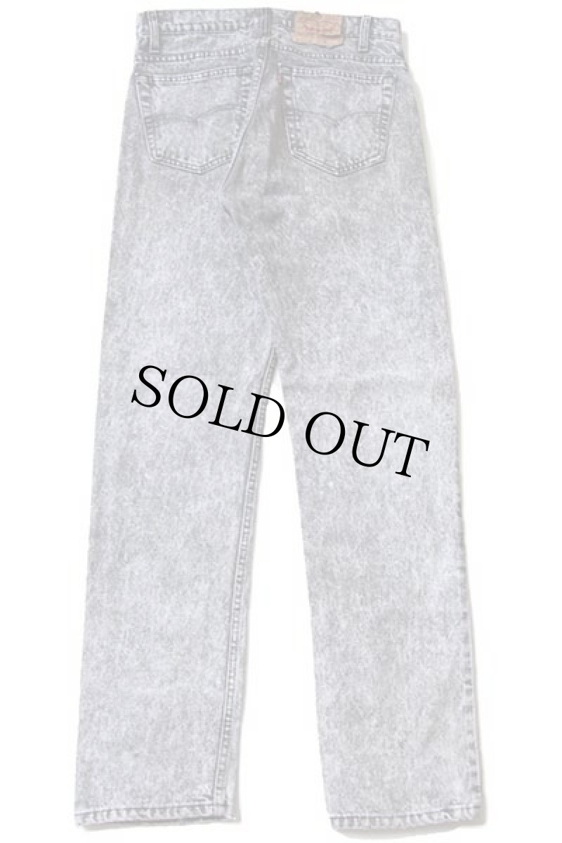 画像3: 80s USA製 Levi'sリーバイス 505 ケミカルウォッシュ ブラック デニムパンツ w33 L34★アシッド (3)