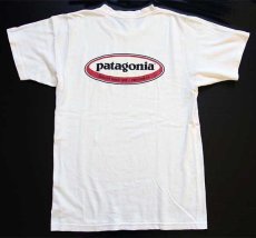 画像1: 90s トルコ製 patagoniaパタゴニア Beneficial T's オーバルロゴ オーガニックコットンTシャツ 生成り XS (1)